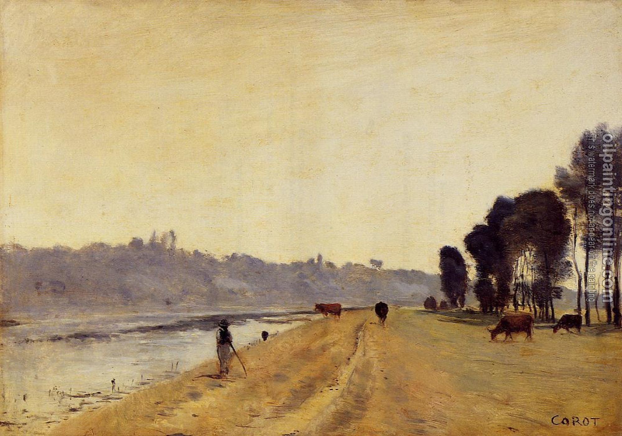 Corot, Jean-Baptiste-Camille - Banks of a River